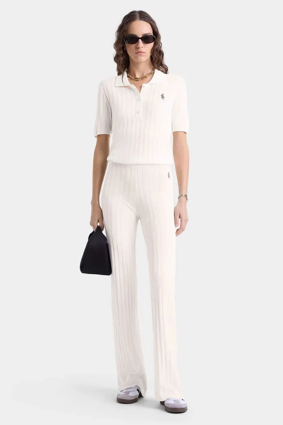 SRC Ribbed Trousers in Beige