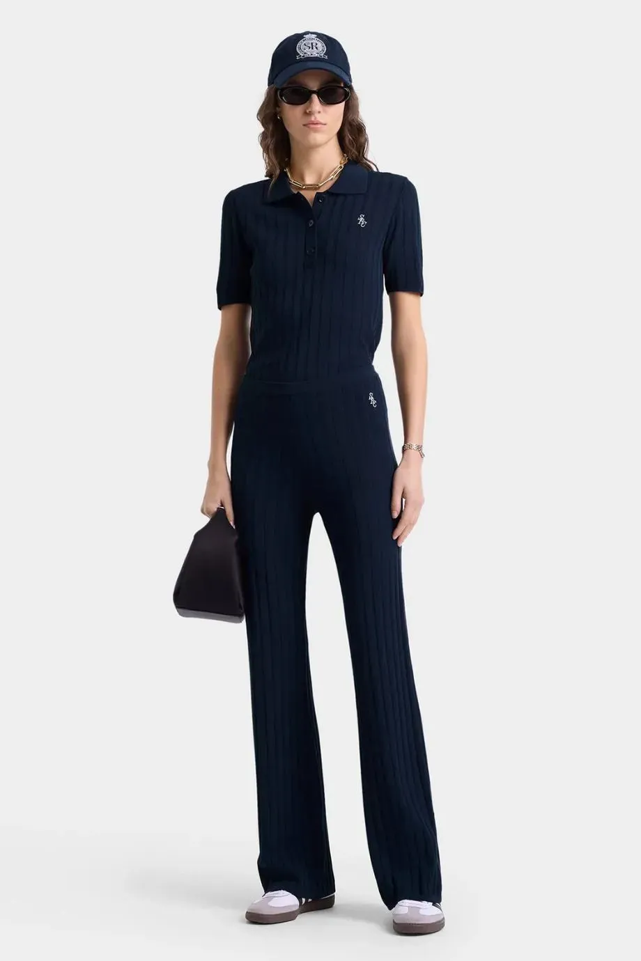 SRC Ribbed Trousers in Blue