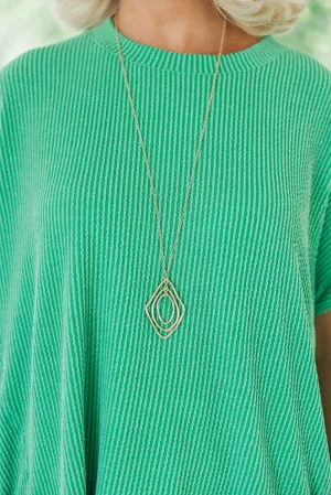 Stay In Shape Gold Pendant Necklace