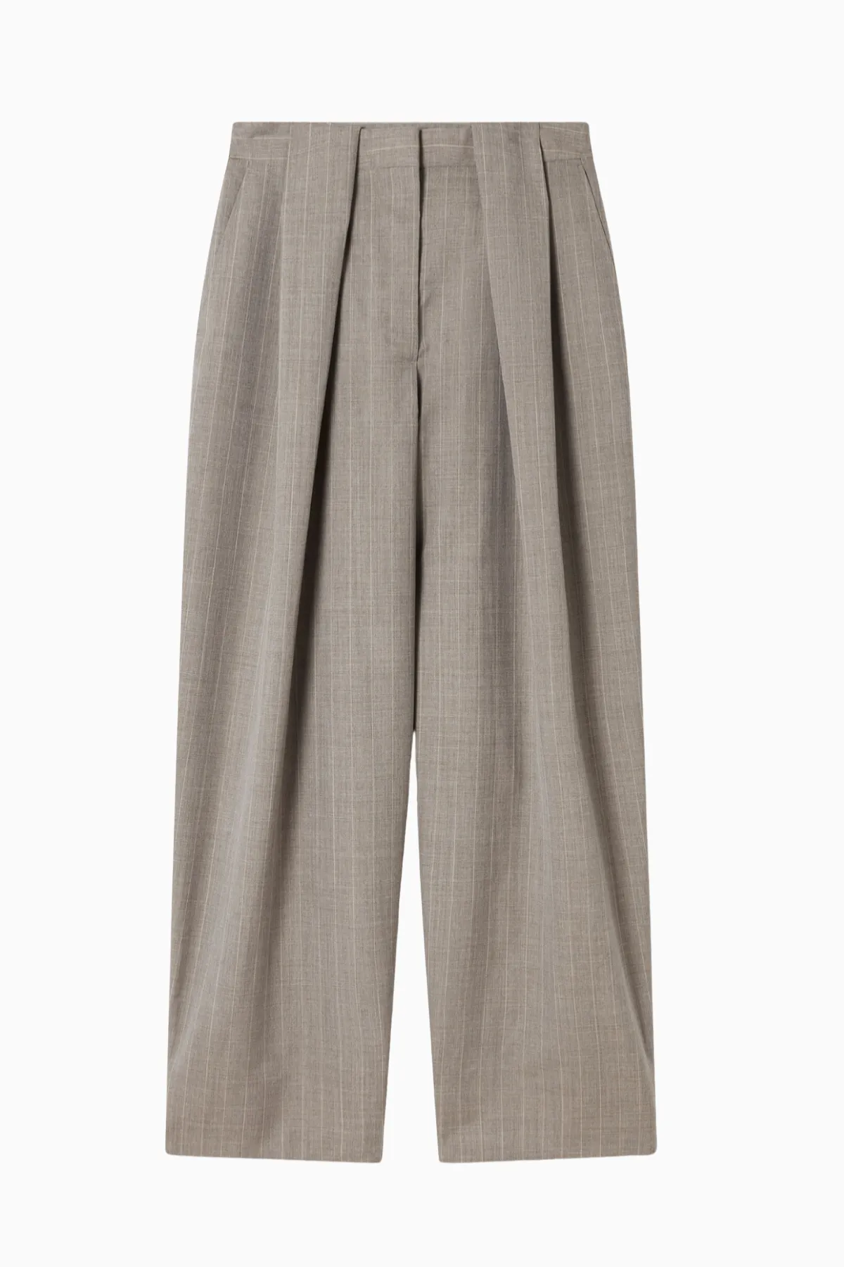 Stella McCartney Melange Stripe Balloon Trouser - Stone MCCARTNEY
