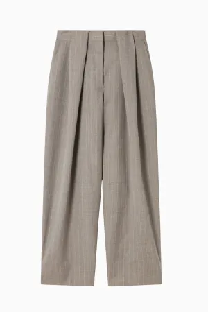 Stella McCartney Melange Stripe Balloon Trouser - Stone MCCARTNEY