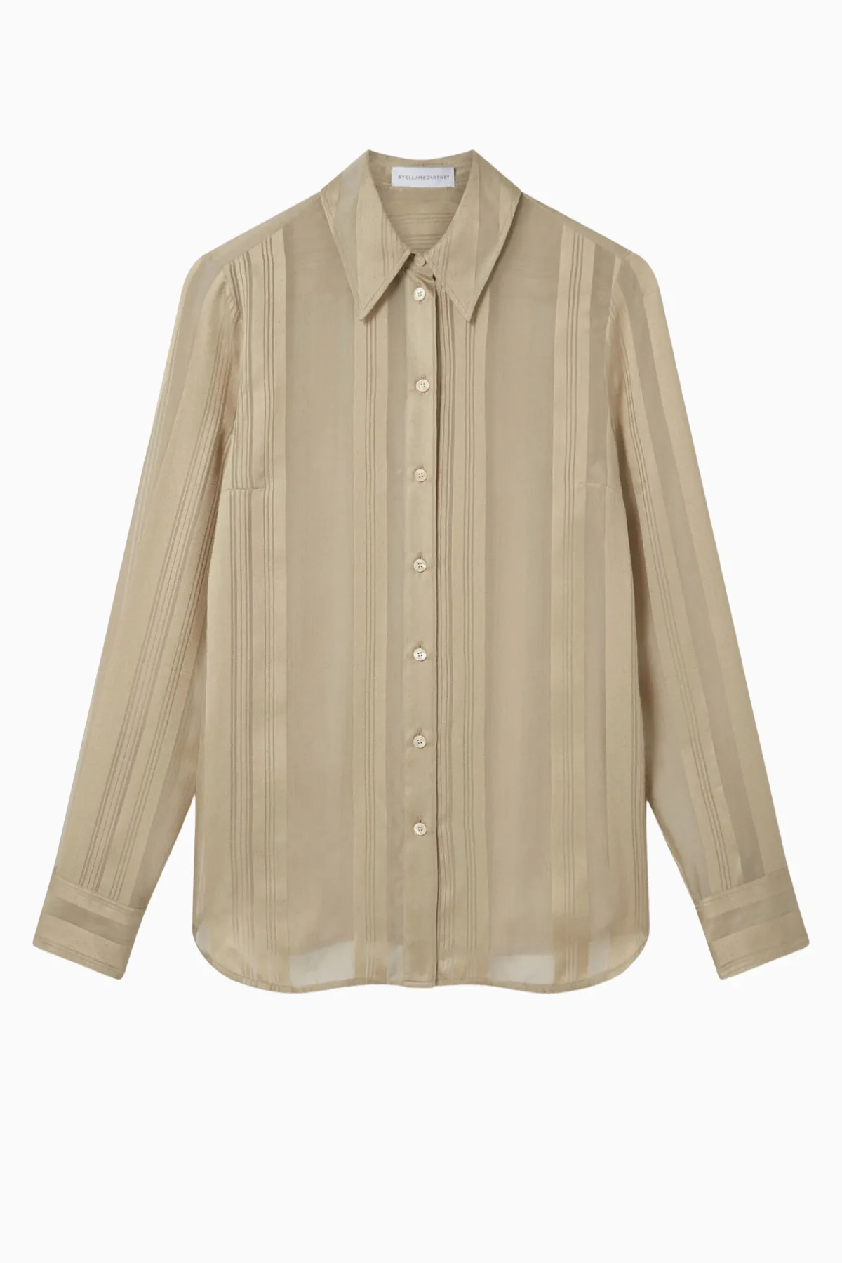 Stella McCartney Sheer Stripe Fitted Shirt - Sage MCCARTNEY