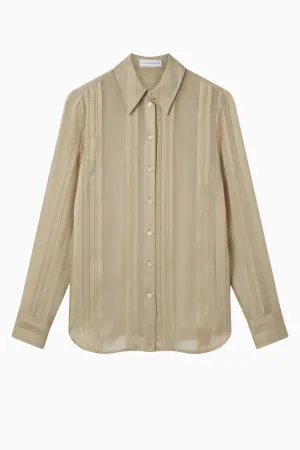 Stella McCartney Sheer Stripe Fitted Shirt - Sage MCCARTNEY