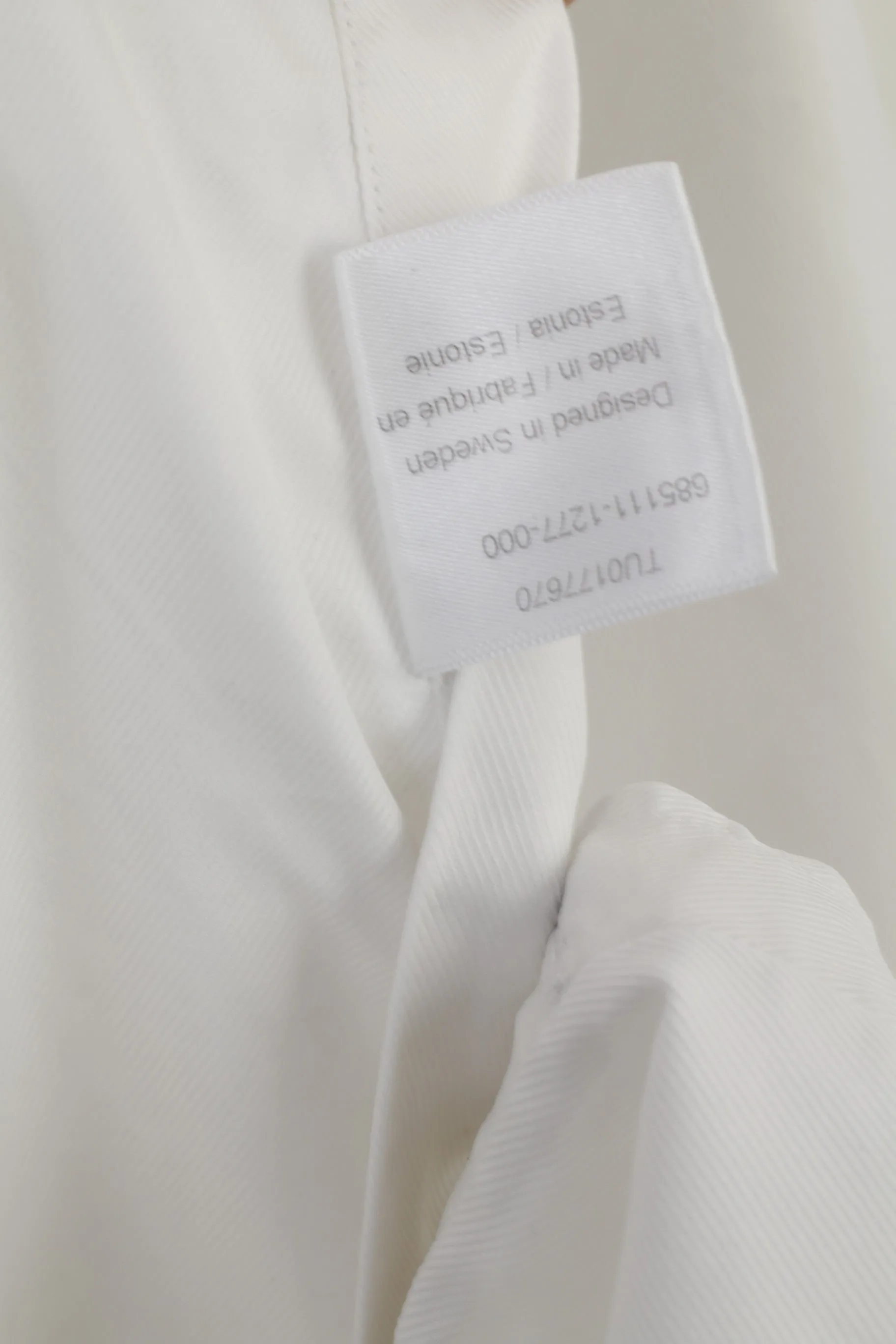 Stenstroms Men 40 15 3/4 L Casual Shirt White Cotton FitSweden Plain Long Sleeve Top