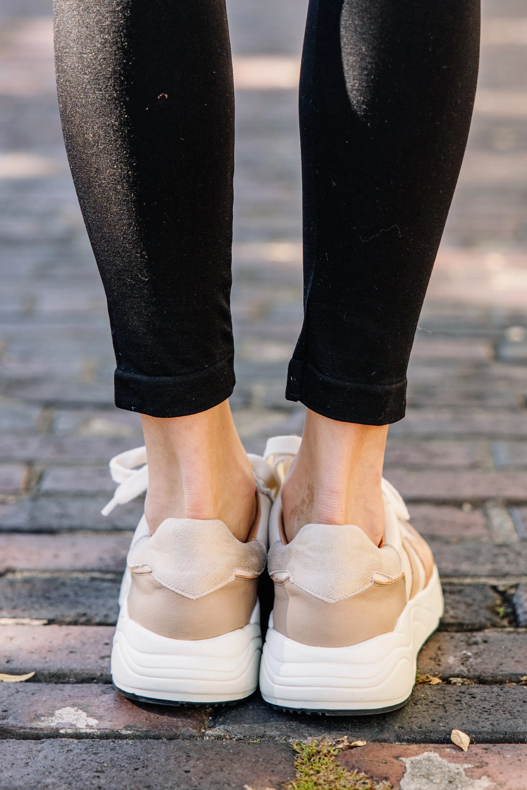Strike A Pose Beige Brown Sneakers