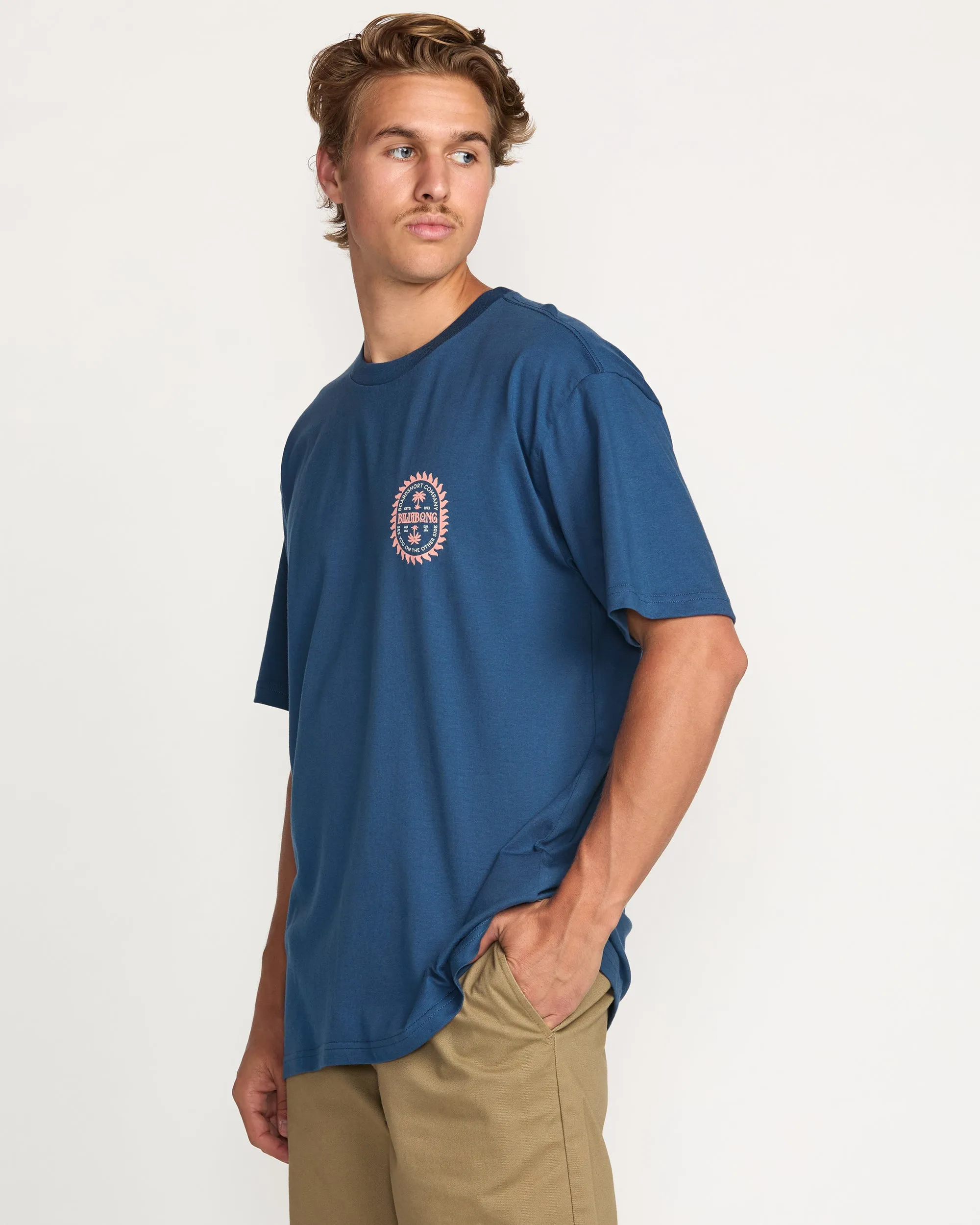 Sun Rays Regular Tee - Deep Blue Billabong