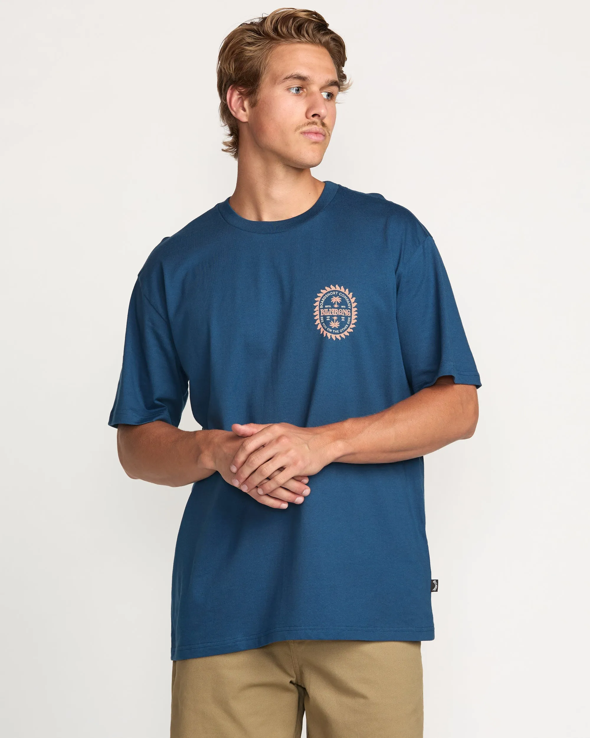 Sun Rays Regular Tee - Deep Blue Billabong