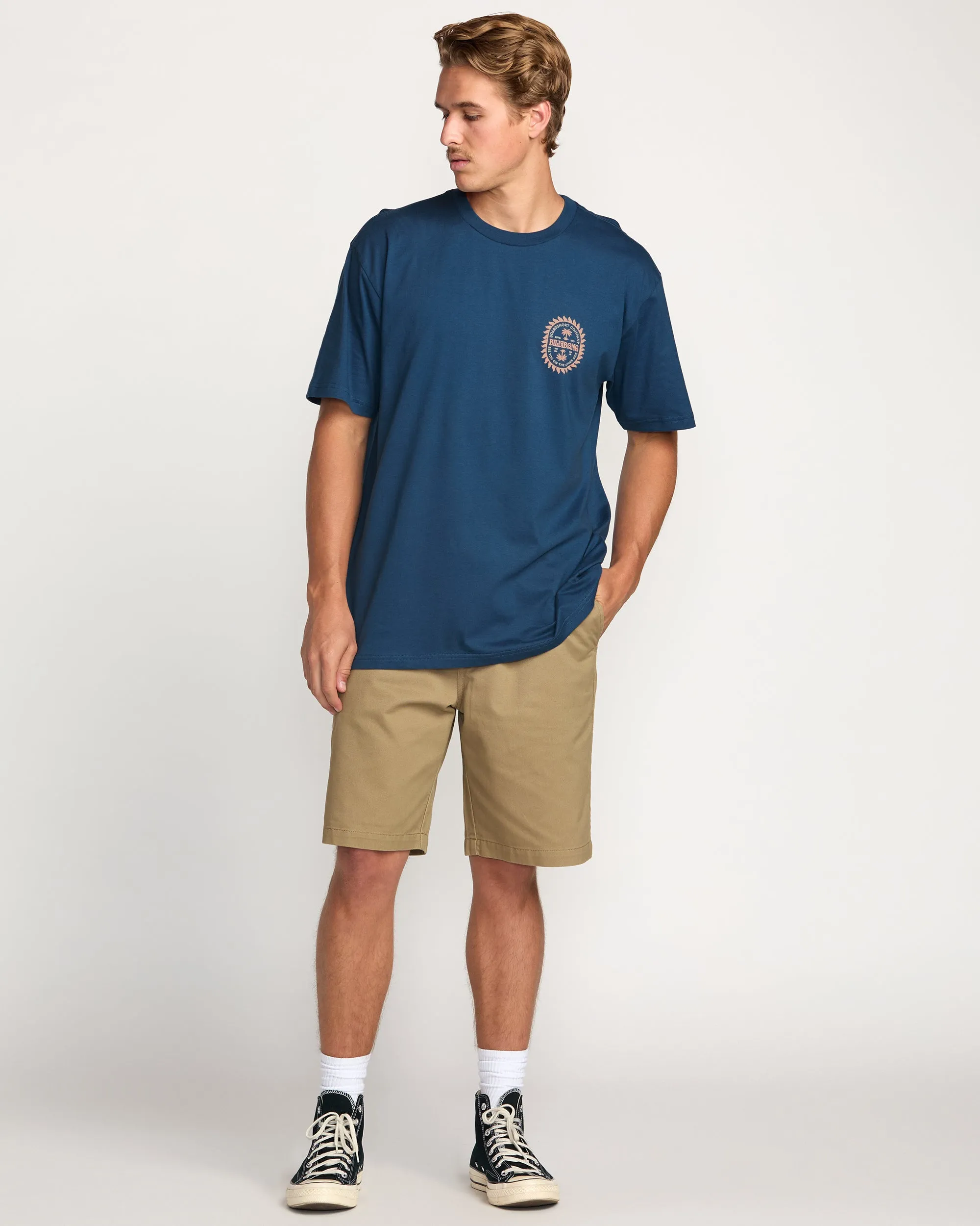 Sun Rays Regular Tee - Deep Blue Billabong