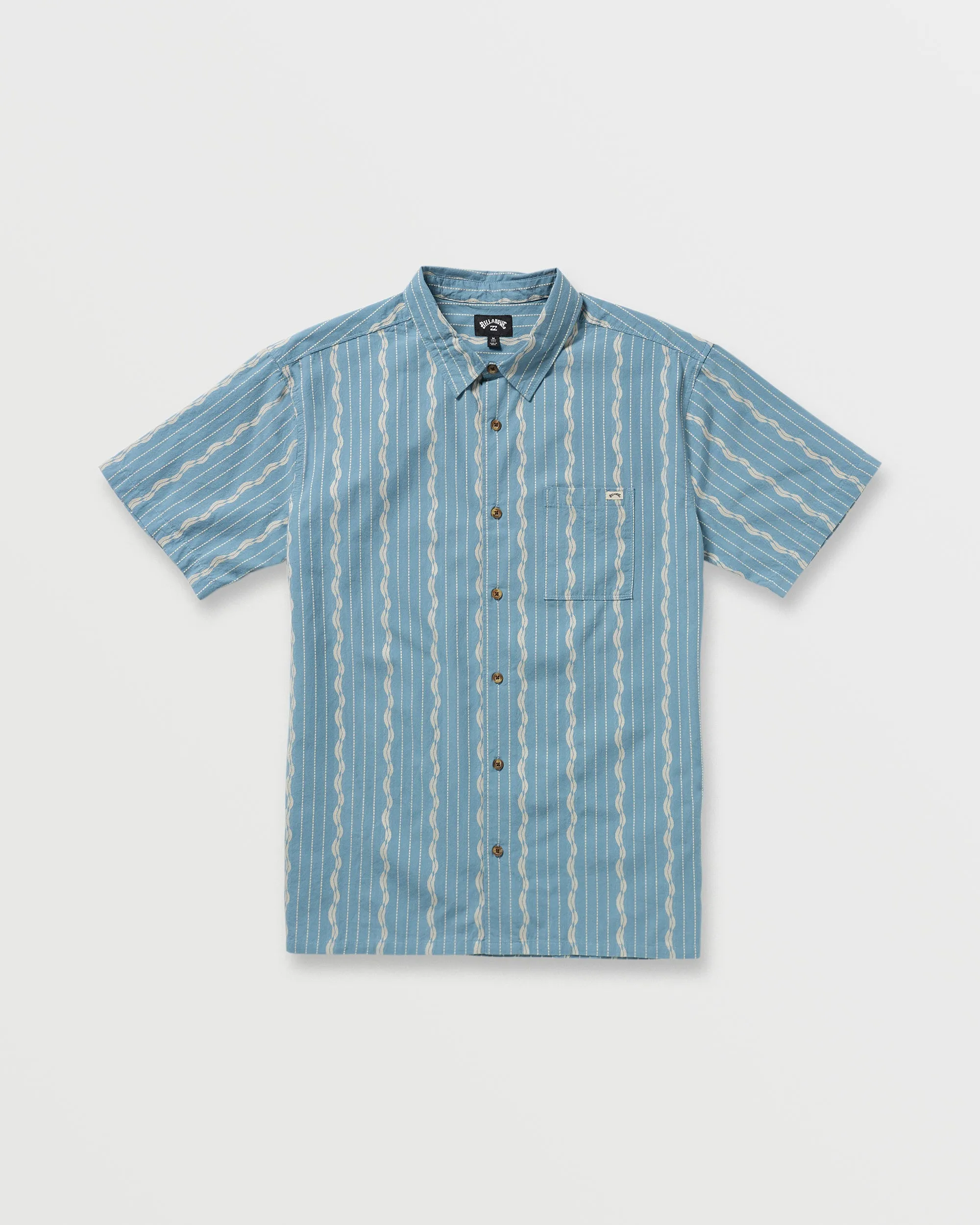 Sundays Jacquard Short Sleeve Shirt - Carolina Blue Billabong