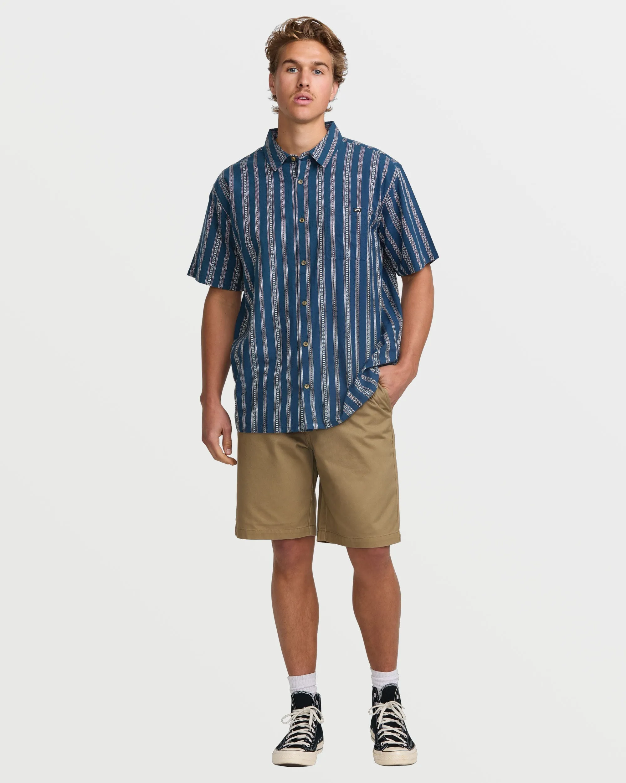 Sundays Jacquard Short Sleeve Shirt - Midnight Billabong