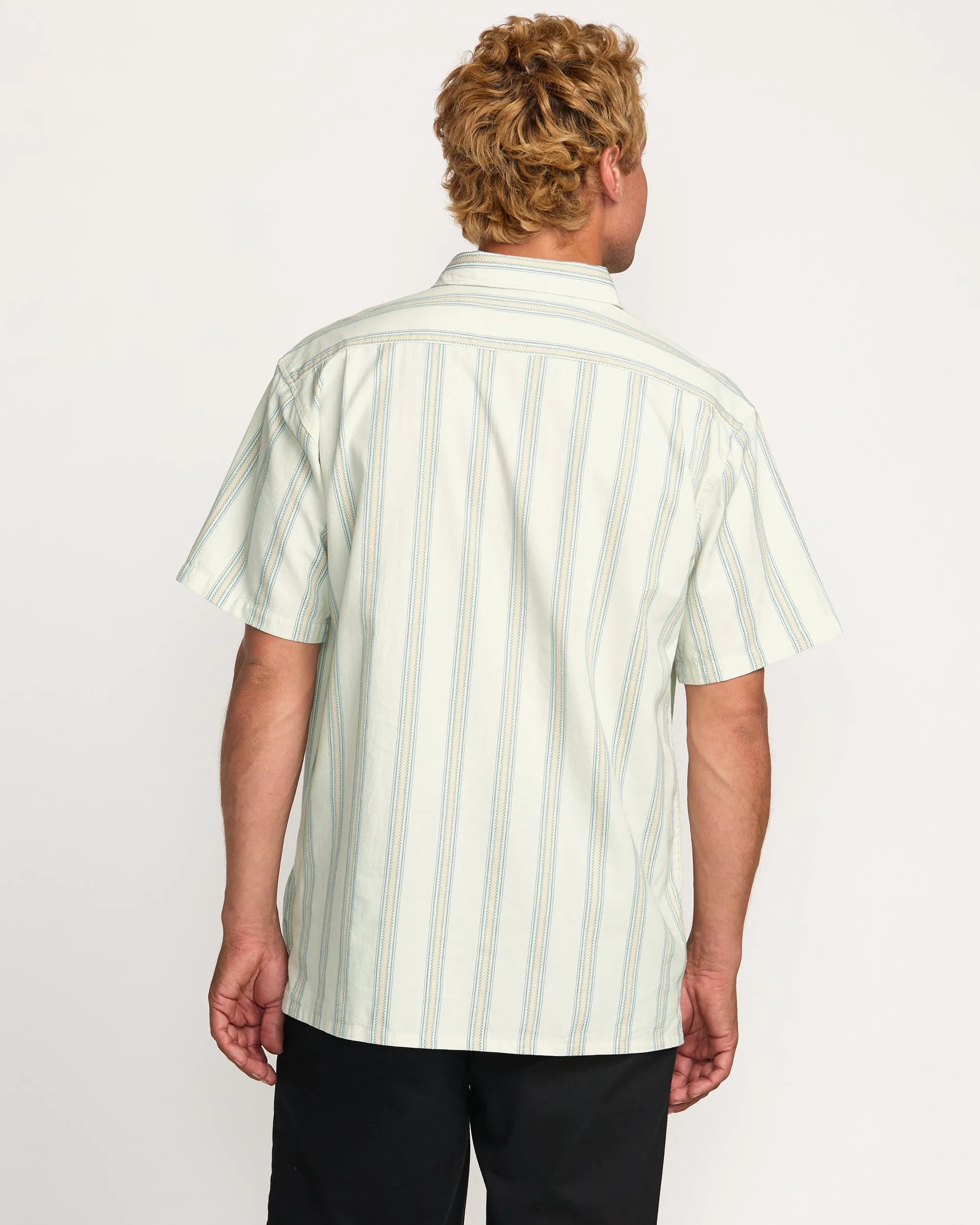 Sundays Jacquard Short Sleeve Shirt - Silver Billabong