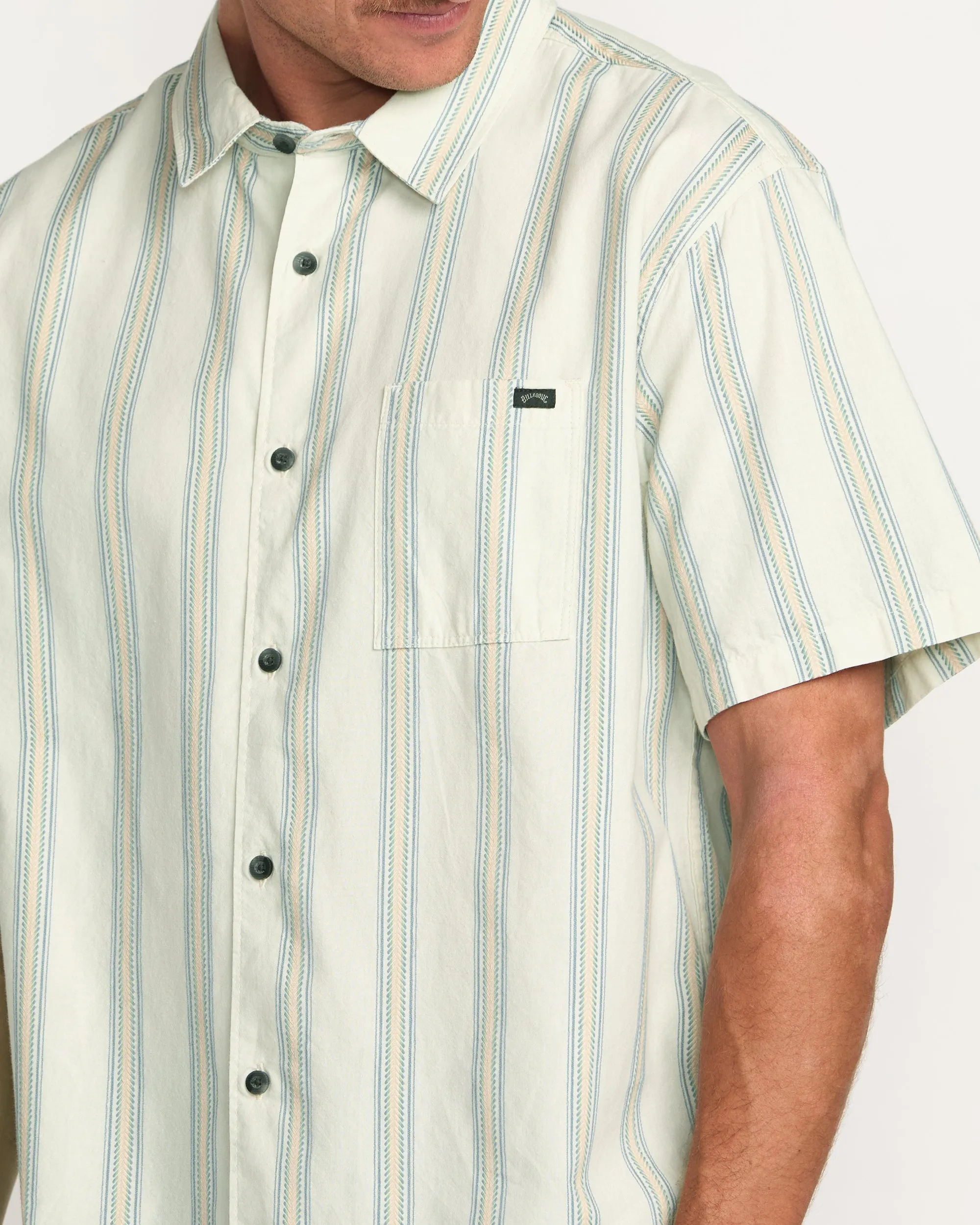 Sundays Jacquard Short Sleeve Shirt - Silver Billabong