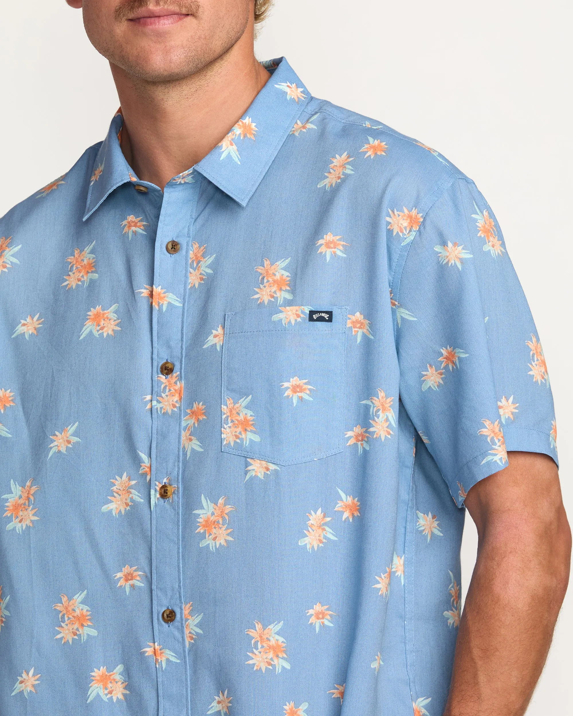 Sundays Mini Short Sleeve Shirt - Carolina Blue Billabong