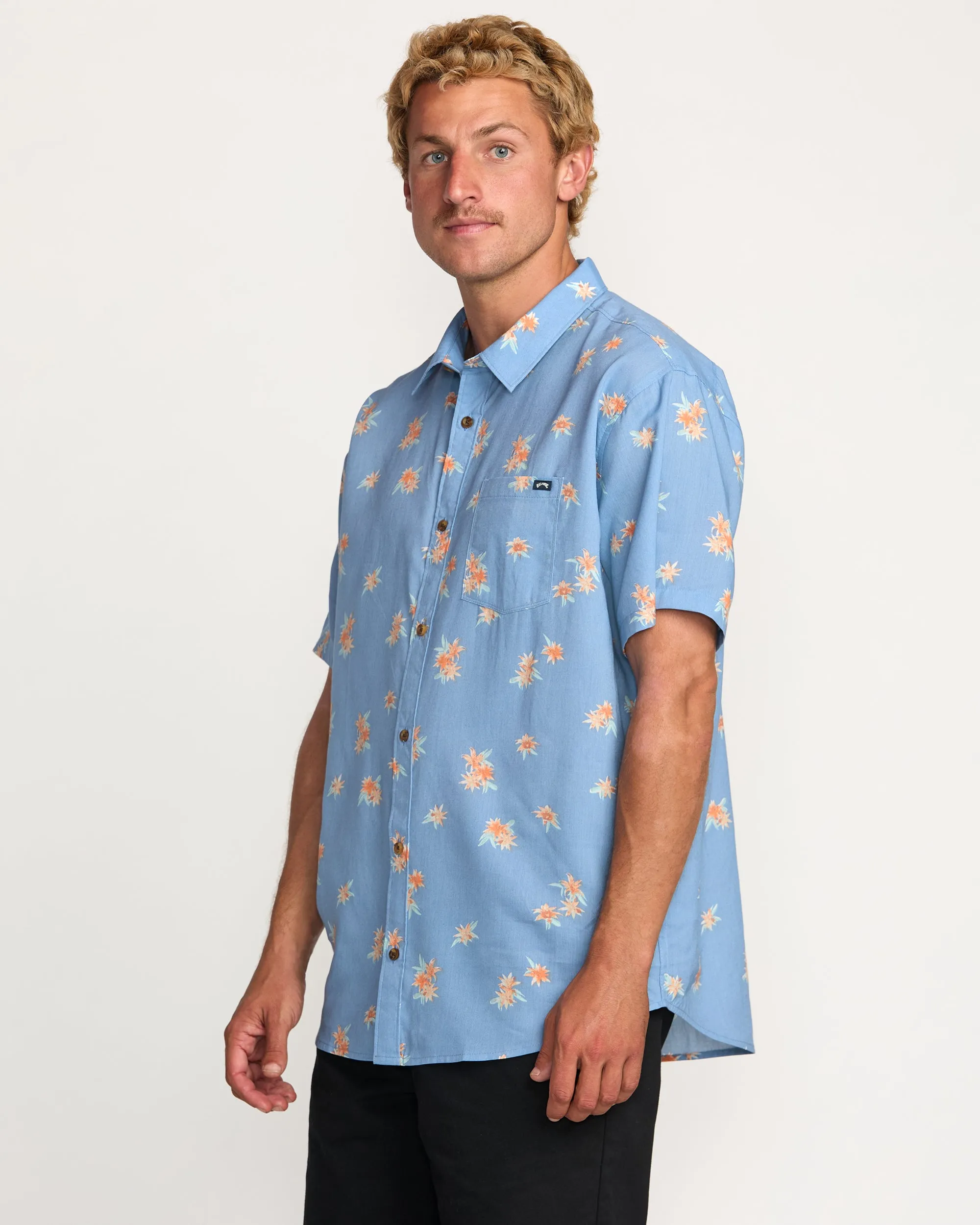 Sundays Mini Short Sleeve Shirt - Carolina Blue Billabong