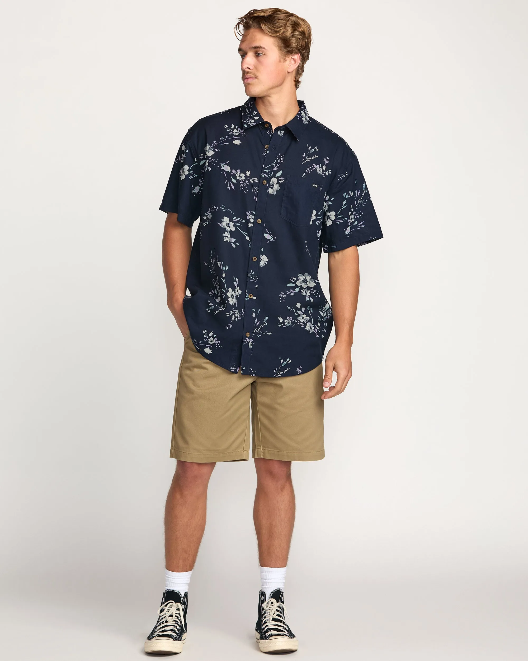 Sundays Short Sleeve Shirt - Dark Navy Billabong