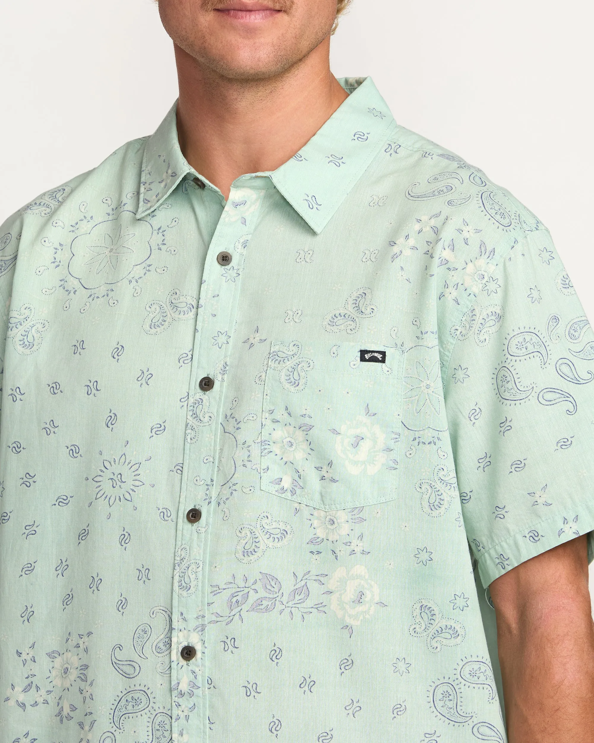 Sundays Short Sleeve Shirt - Mist Green Billabong