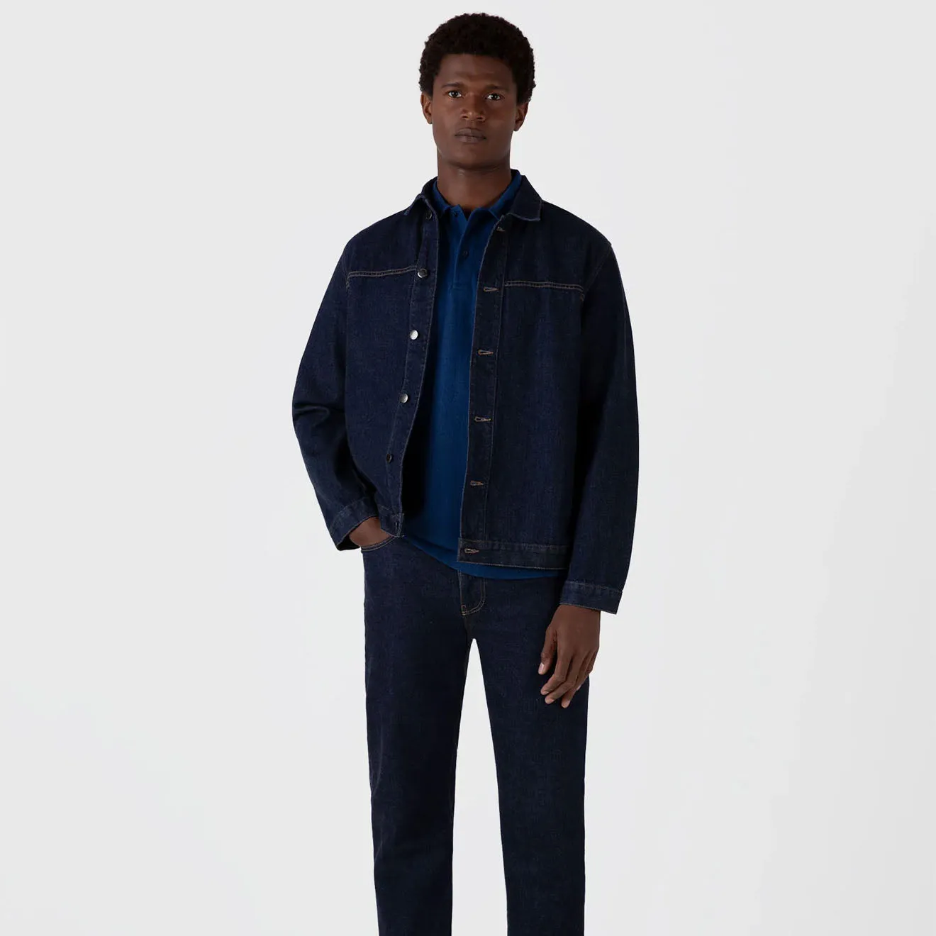 Sunspel Riviera Polo Shirt Real Indigo