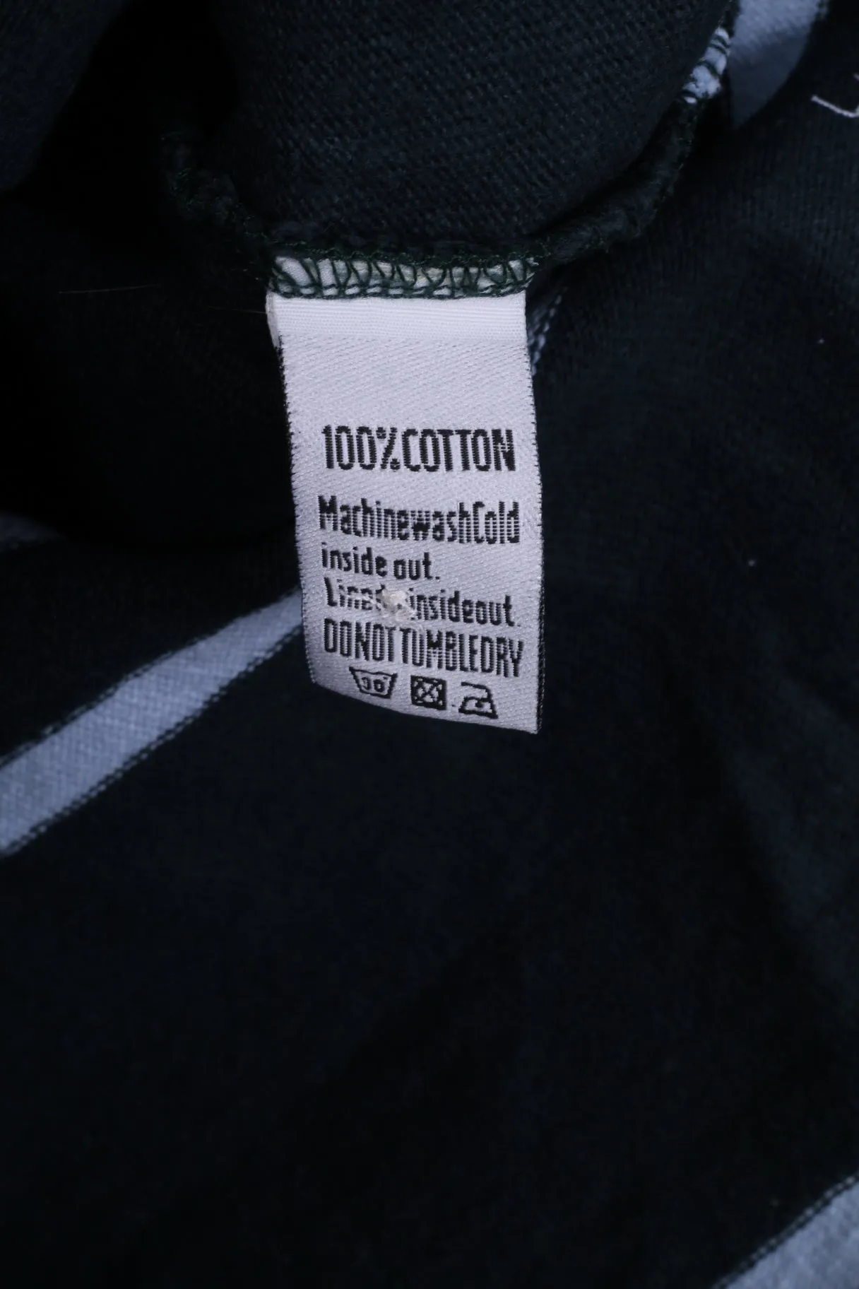 Superdry Men M Polo Shirt Green Vintage Buttons Detailed Striped Cotton Top