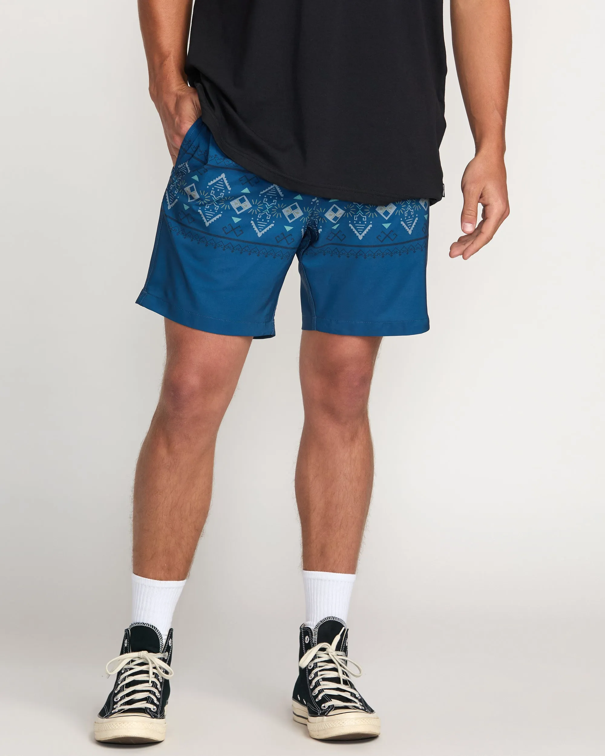 Surftrek Elastic Submersible 17" Hybrid Shorts - Deep Blue Billabong