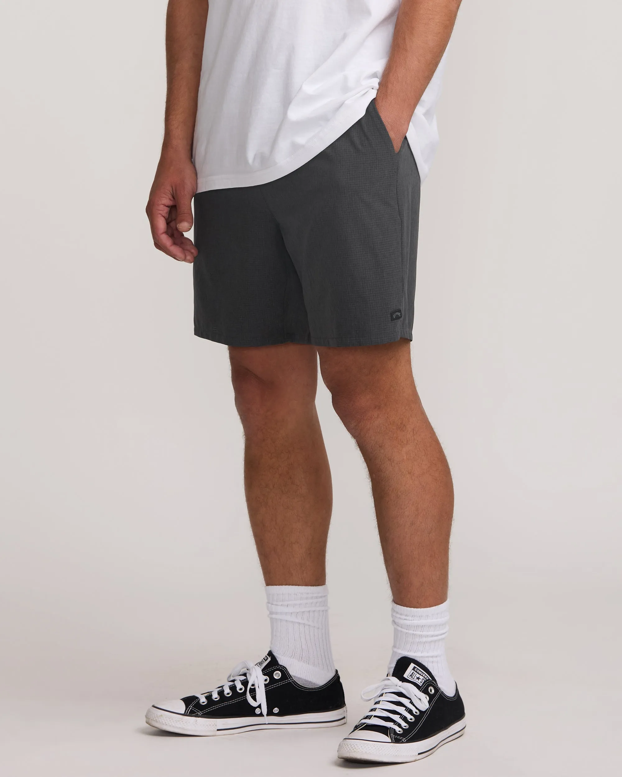 Surftrek Perforated Elastic 17" Hybrid Shorts - Black Billabong