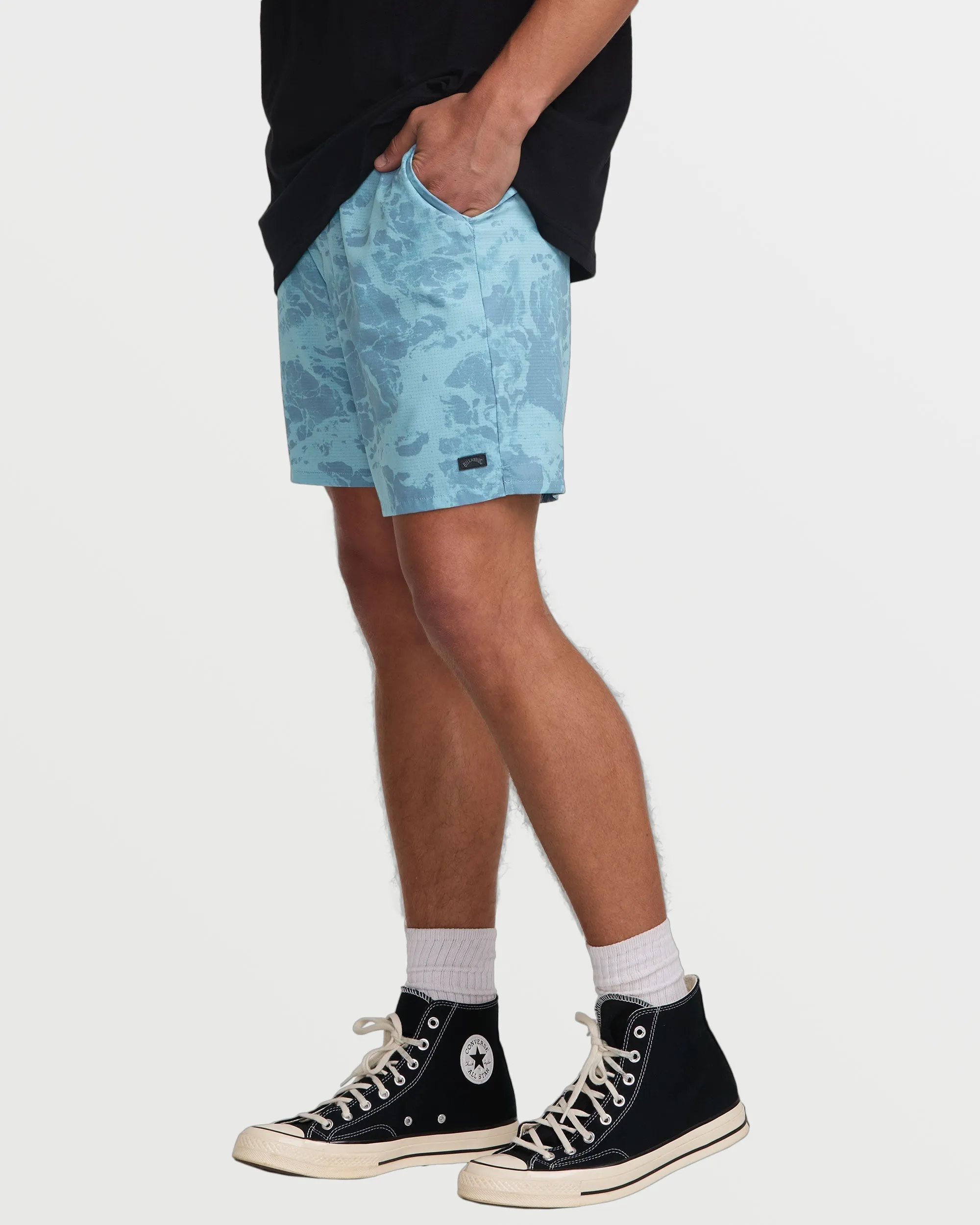 Surftrek Perforated Elastic 17" Hybrid Shorts - Glacier Blue Billabong