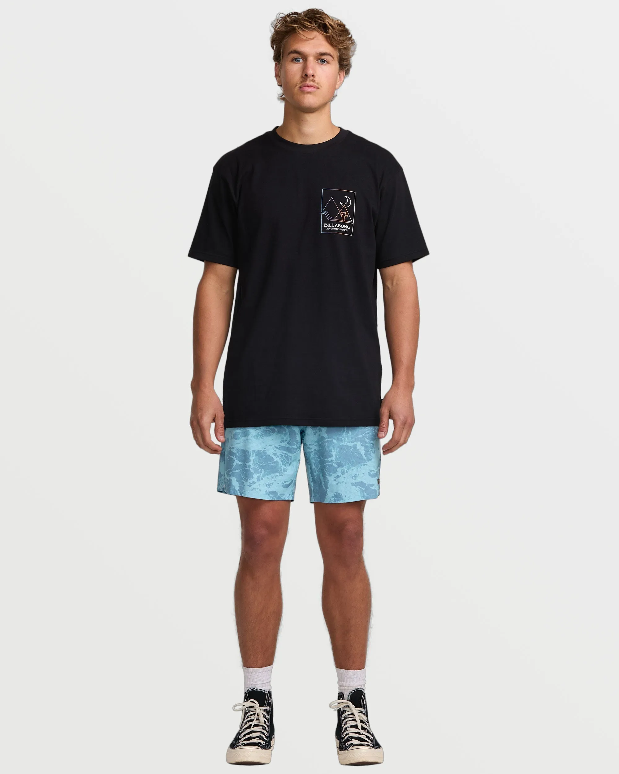 Surftrek Perforated Elastic 17" Hybrid Shorts - Glacier Blue Billabong