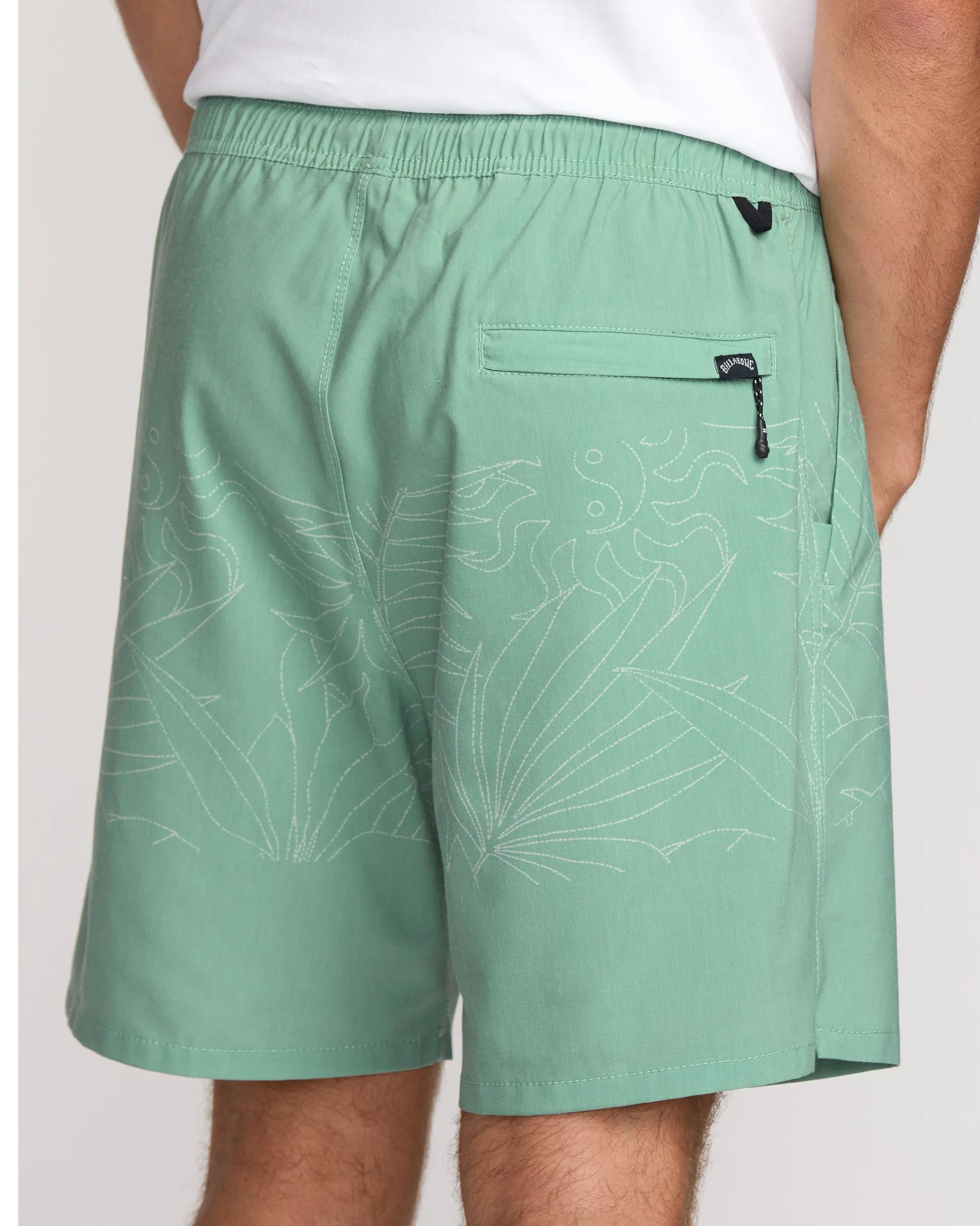 Surftrek Transit Elastic 17" Hybrid Shorts - Mist Green Billabong