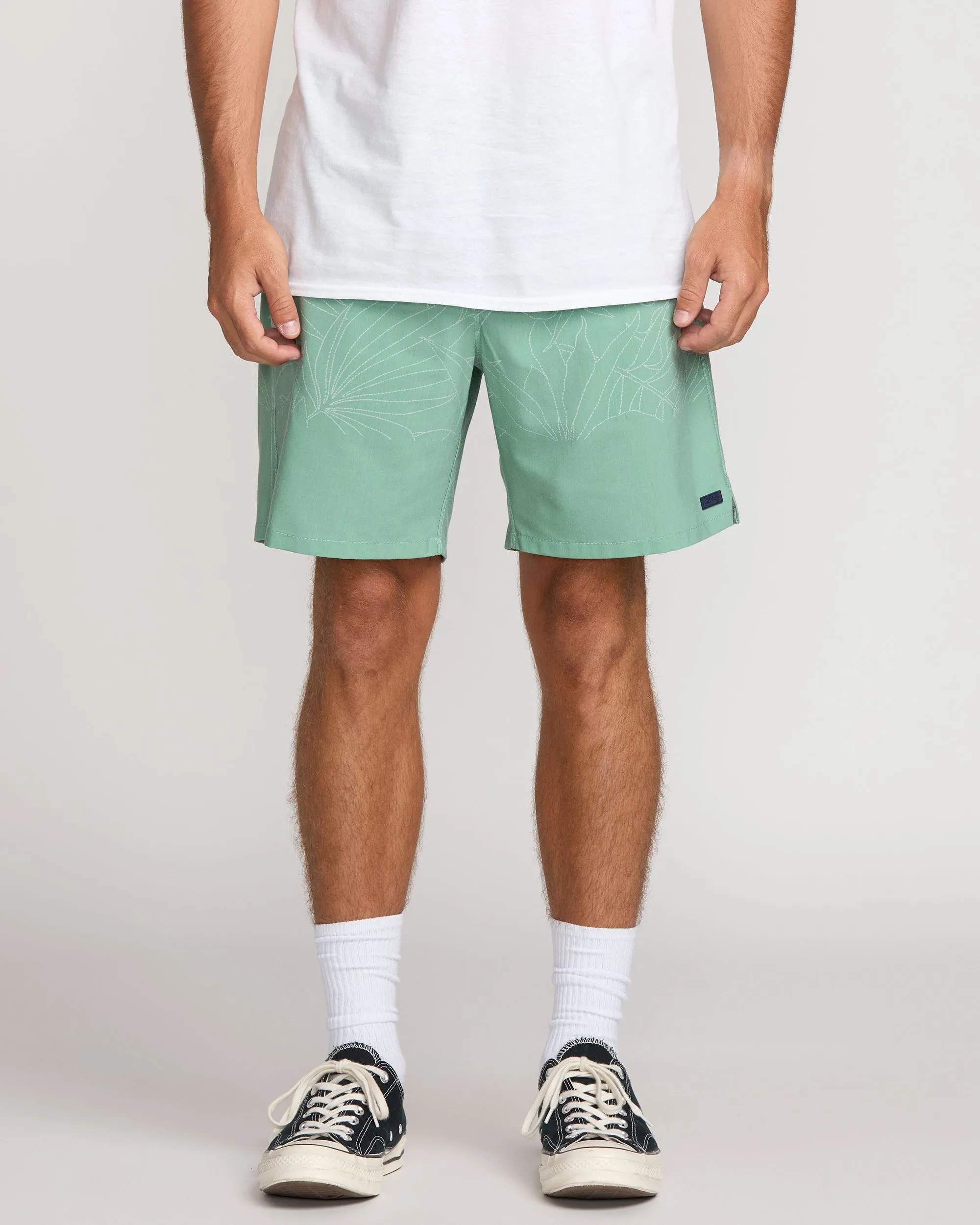 Surftrek Transit Elastic 17" Hybrid Shorts - Mist Green Billabong