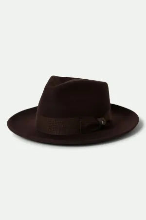 Swindle Convertabrim Fedora - Dark Brown/Chocolate Brixton