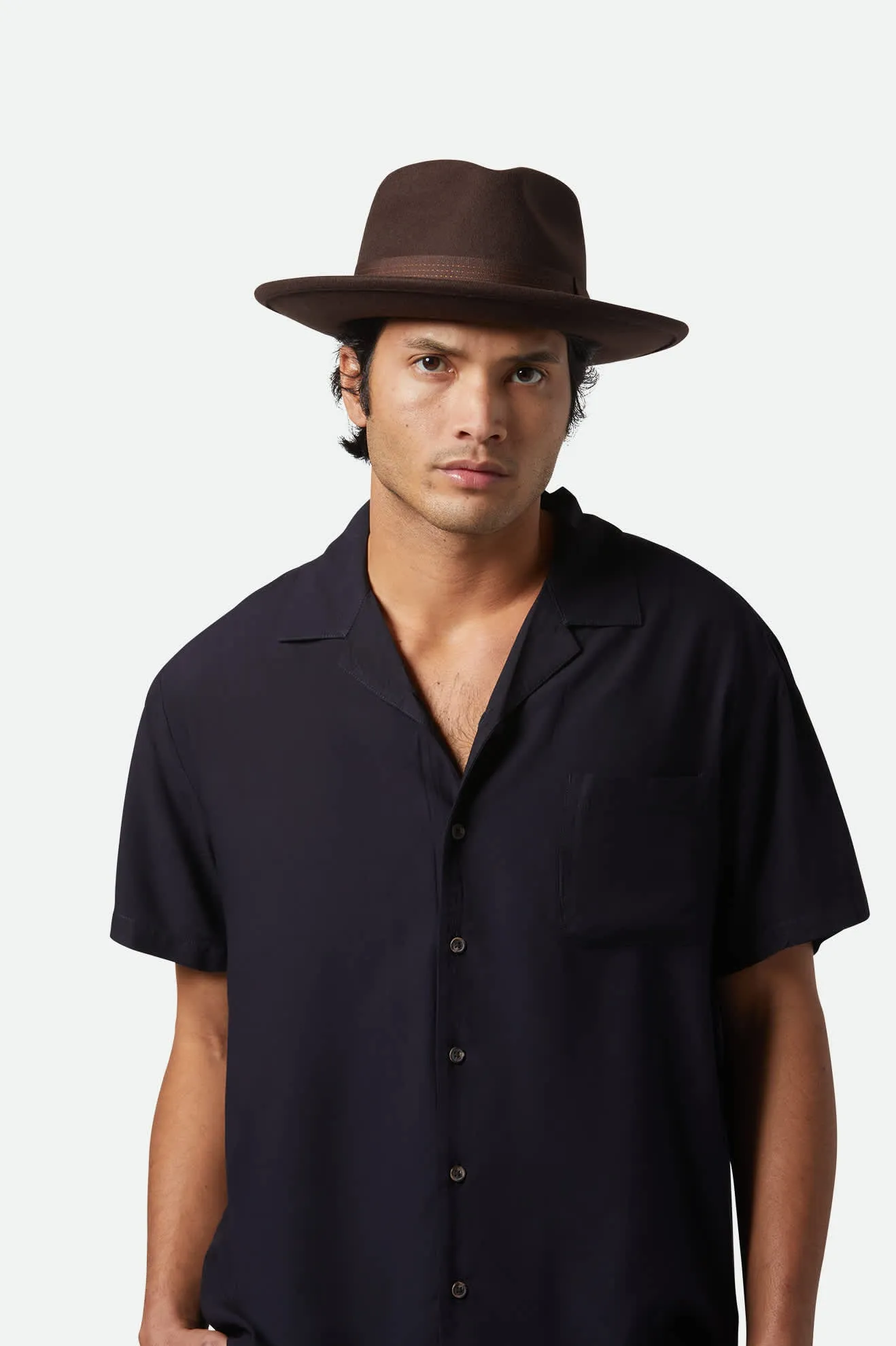 Swindle Convertabrim Fedora - Dark Brown/Chocolate Brixton