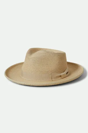 Swindle Straw Fedora - Natural/Natural Brixton