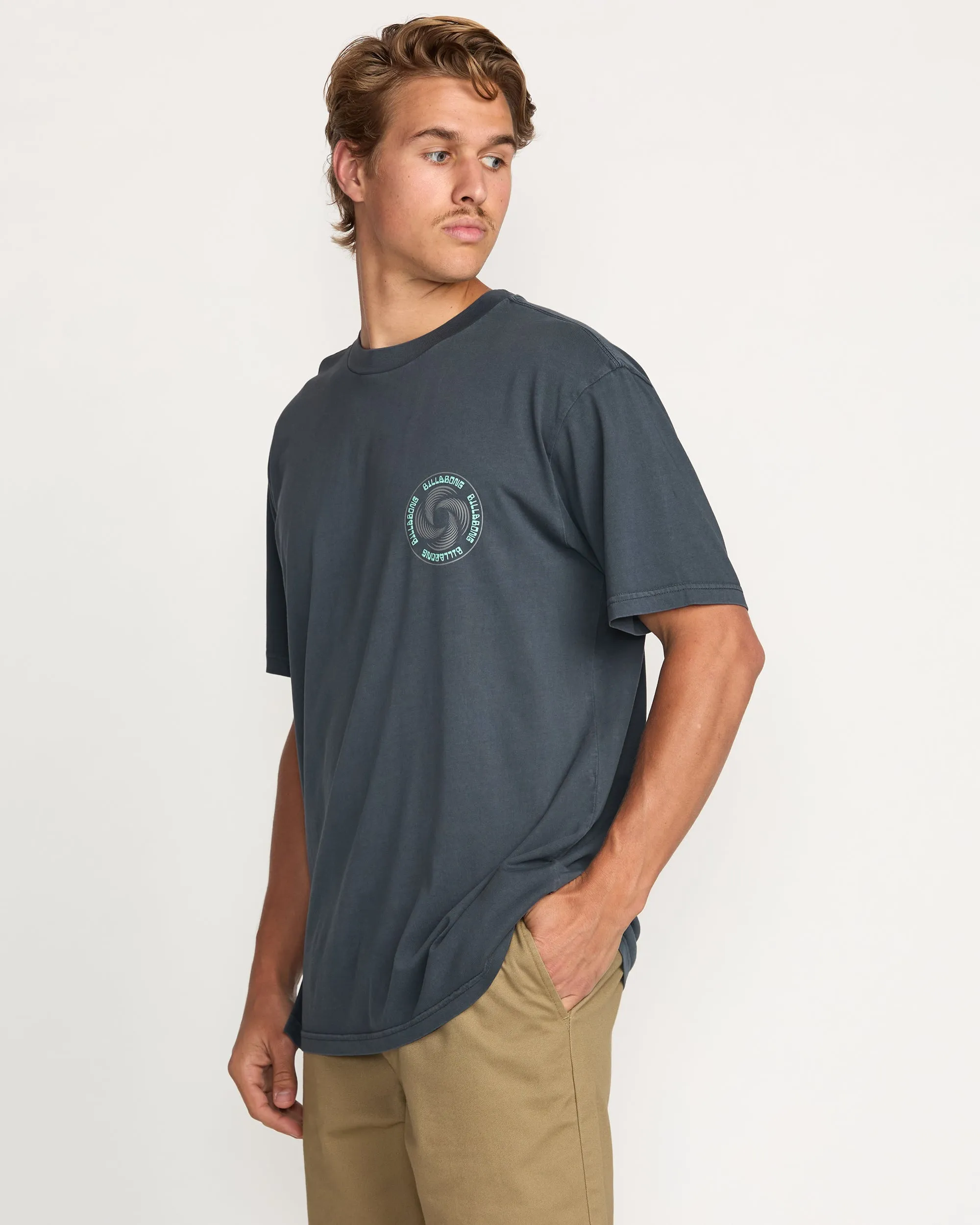 Swivel Premium Wave Wash Tee - Aged Indigo Billabong