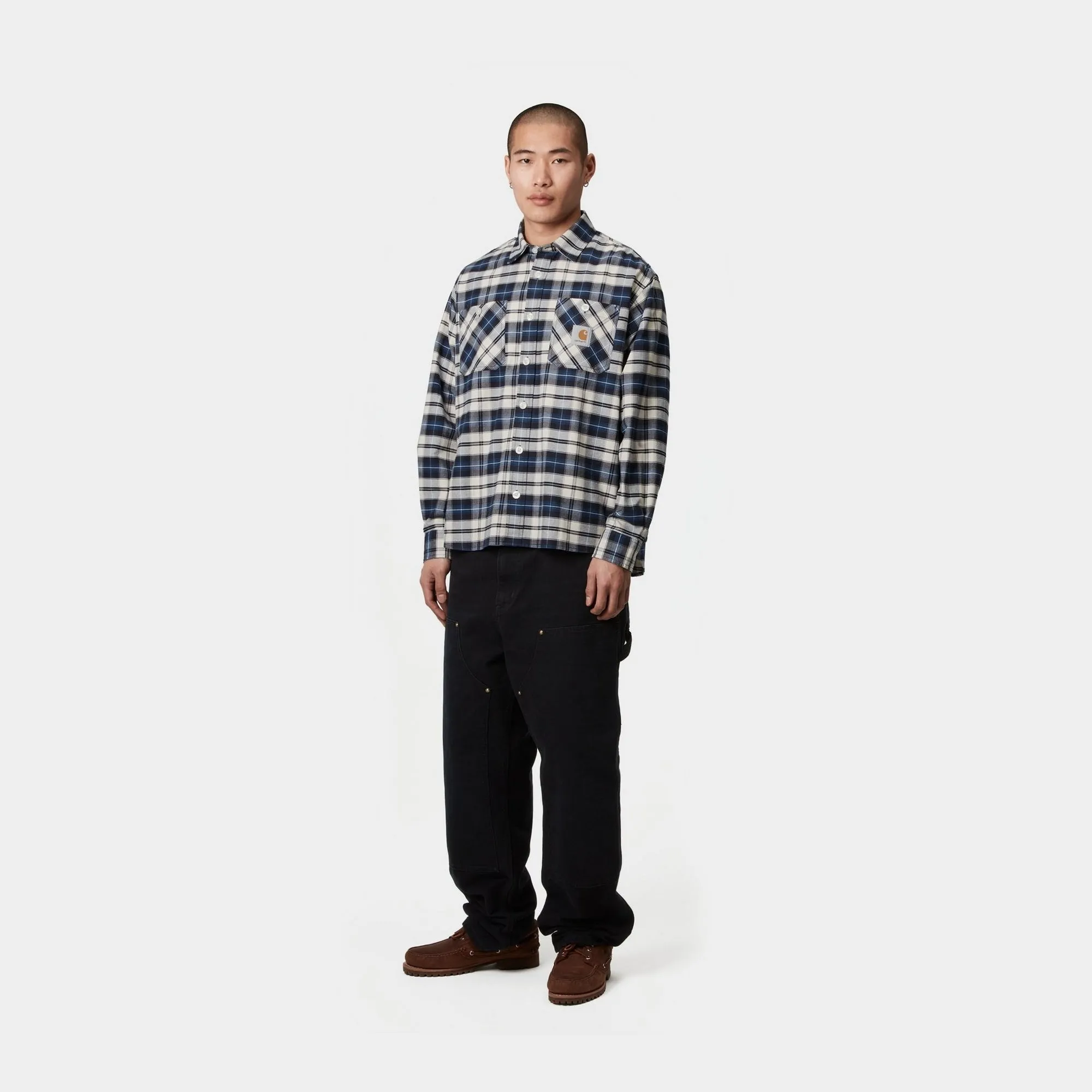 Tarbell Check Shirt | Dark Navy / White Carhartt WIP
