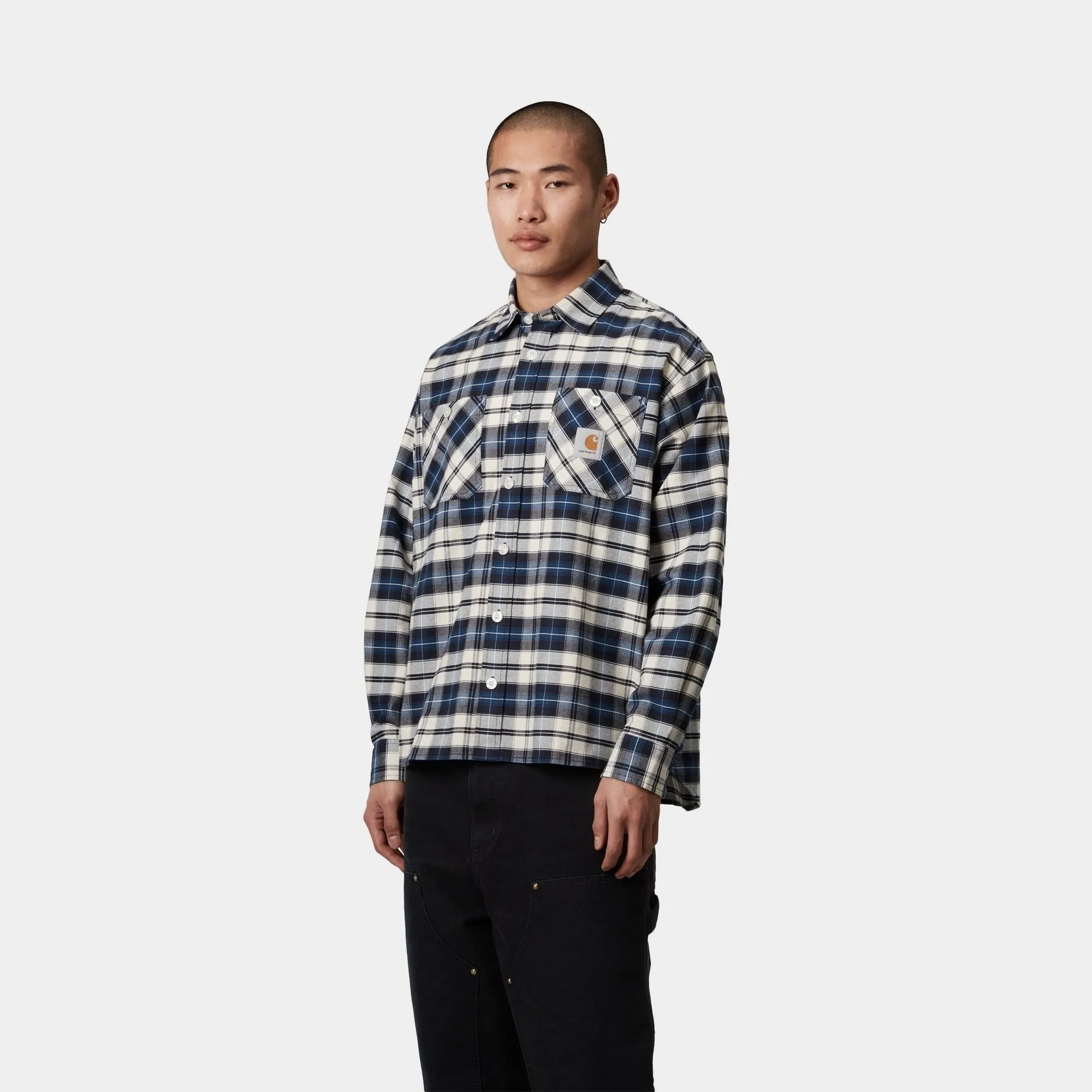 Tarbell Check Shirt | Dark Navy / White Carhartt WIP