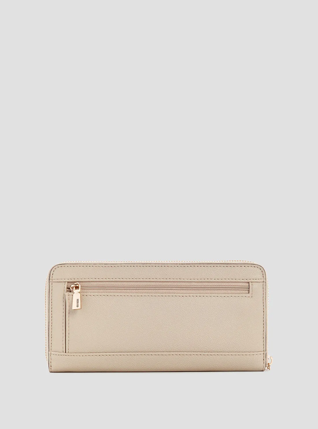 Taupe Anadela Large Zip Wallet Guess