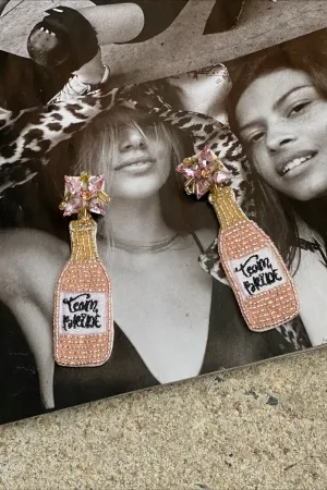 Team Bride Champagne Earrings