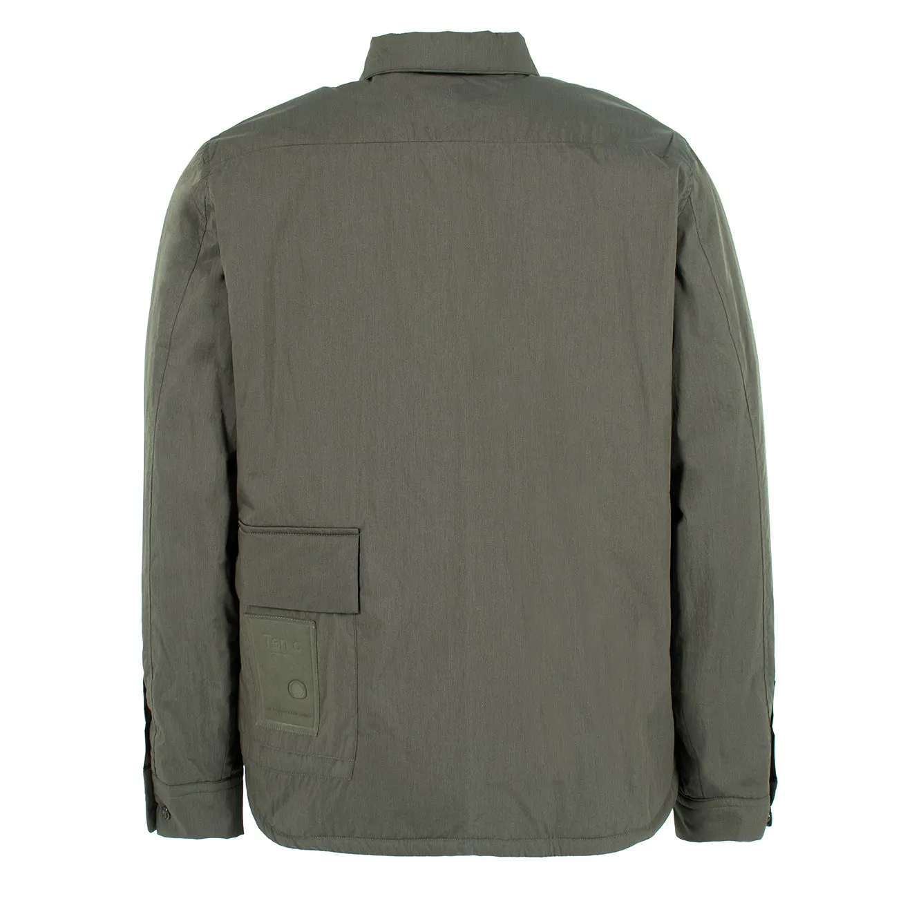 Ten C L/S Quited Camicia Imbottita Manica Shirt Green