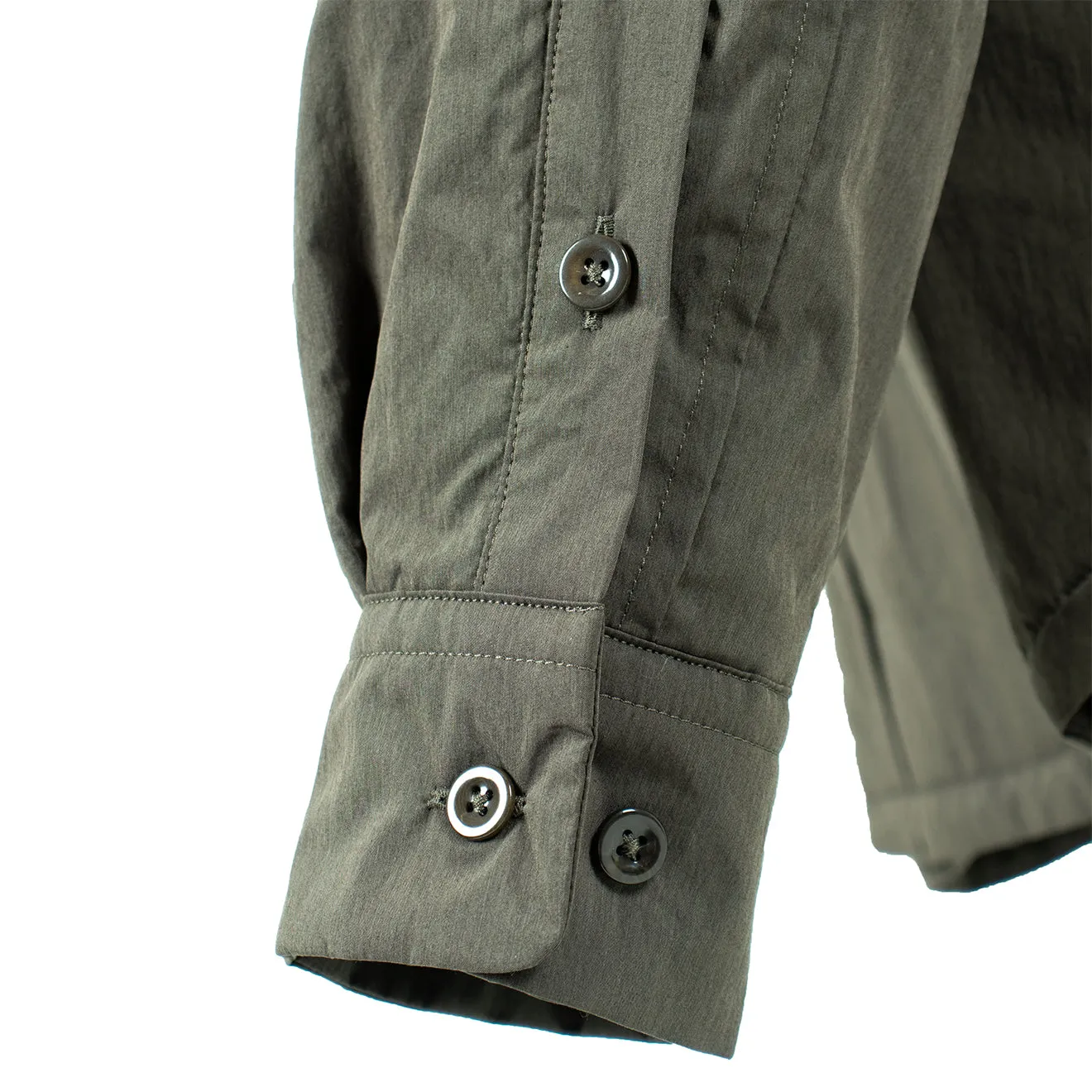 Ten C L/S Quited Camicia Imbottita Manica Shirt Green
