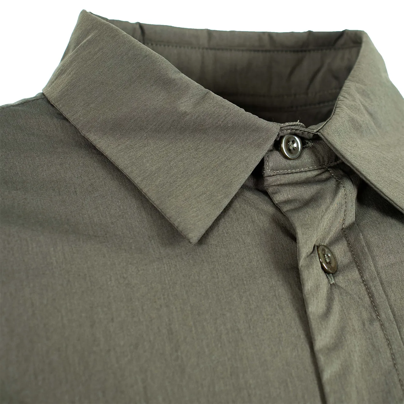 Ten C L/S Quited Camicia Imbottita Manica Shirt Green