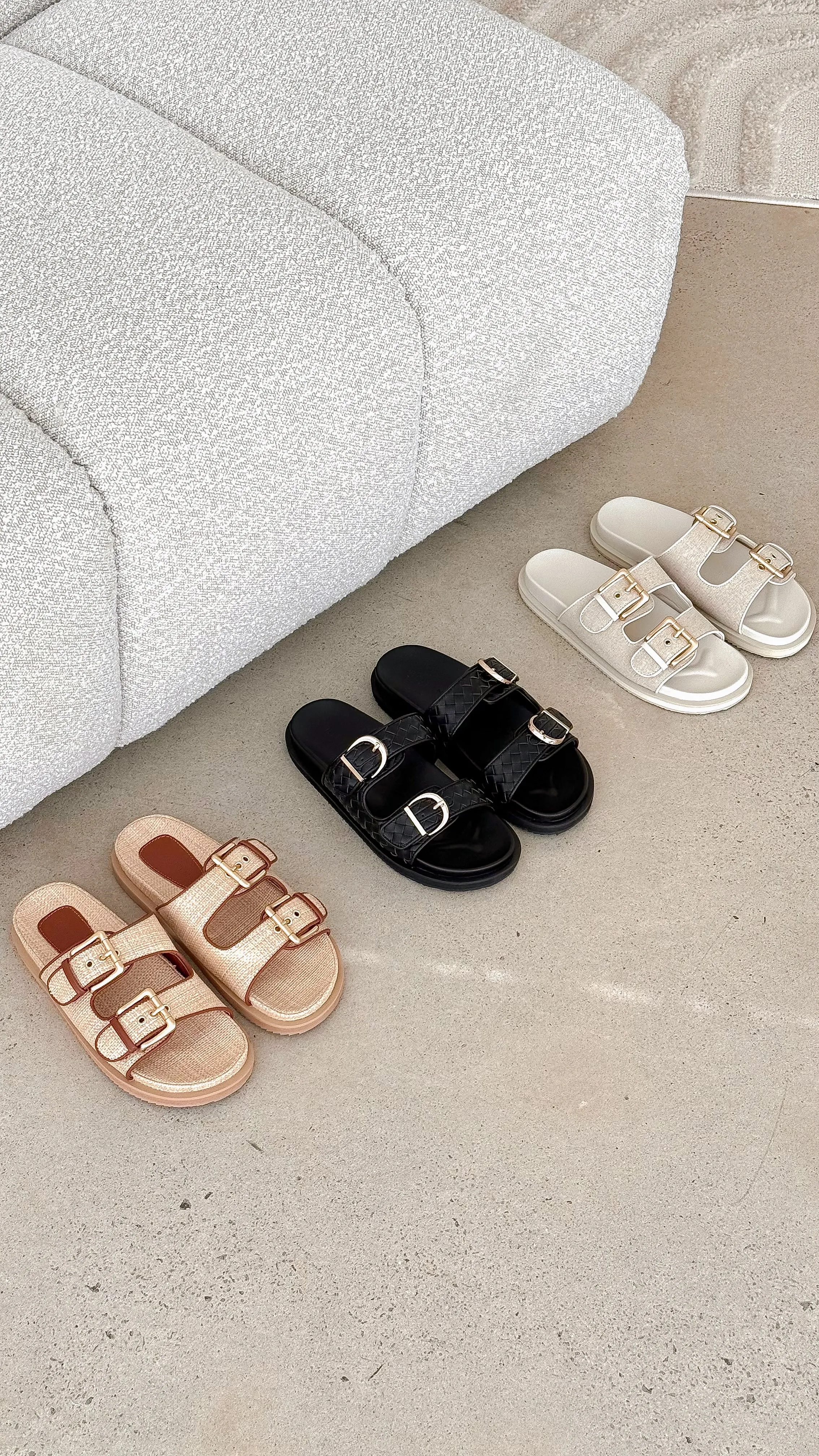 Tenzin Slides - Natural Raffia Billy J