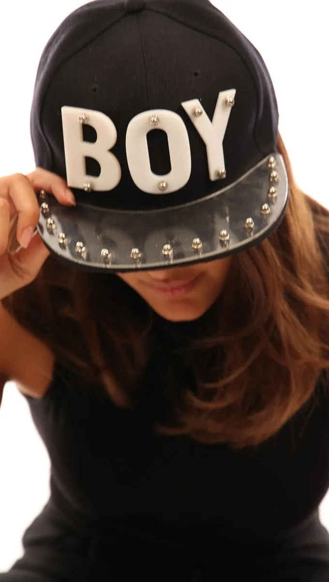 The Boy Snapback Stud Hat Black