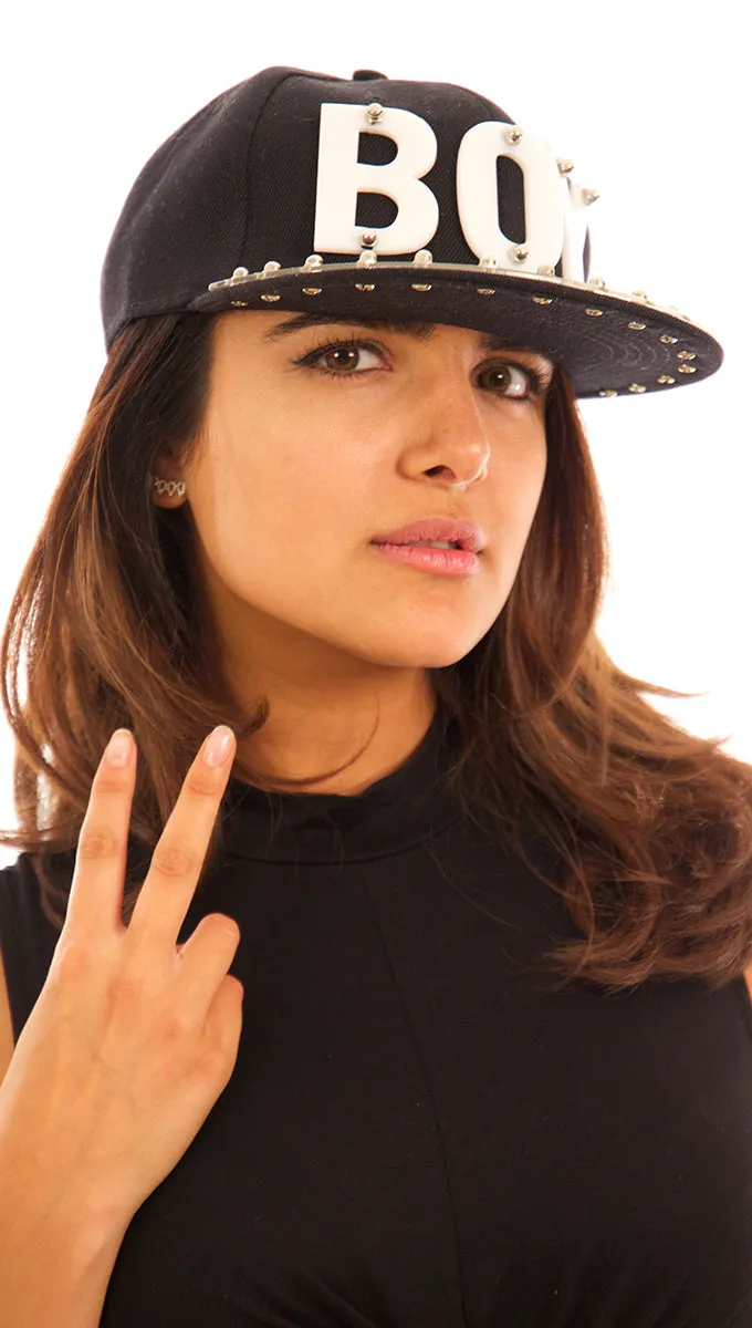 The Boy Snapback Stud Hat Black