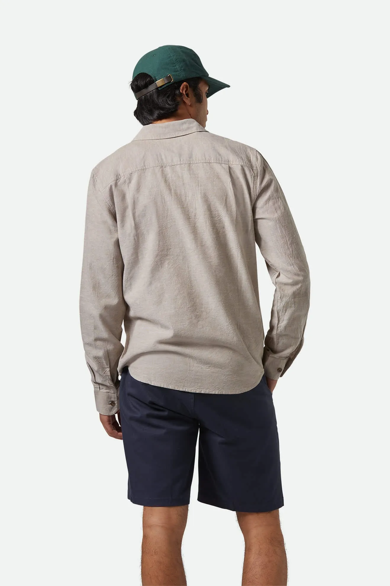 The Daily Cotton L/S Shirt  - Khaki Brixton