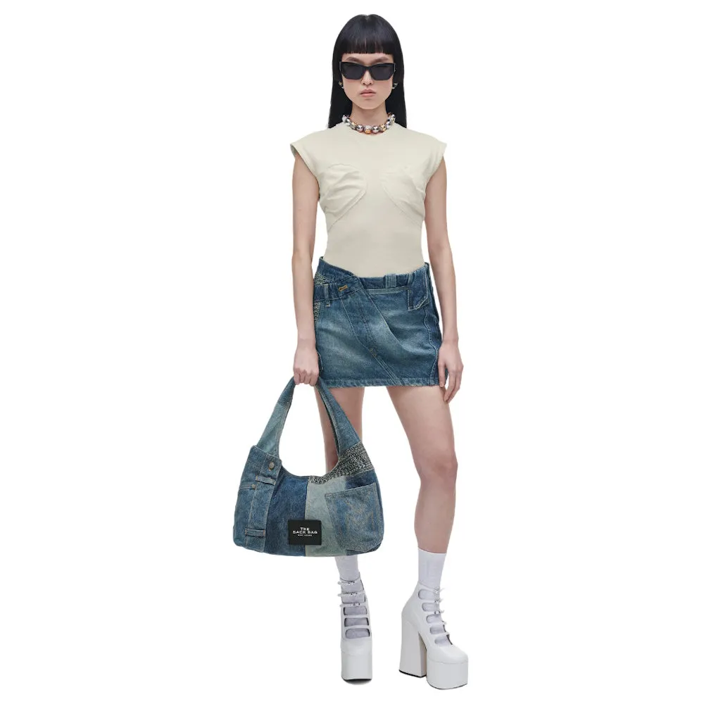 THE DECONSTRUCTED DENIM SACK BAG