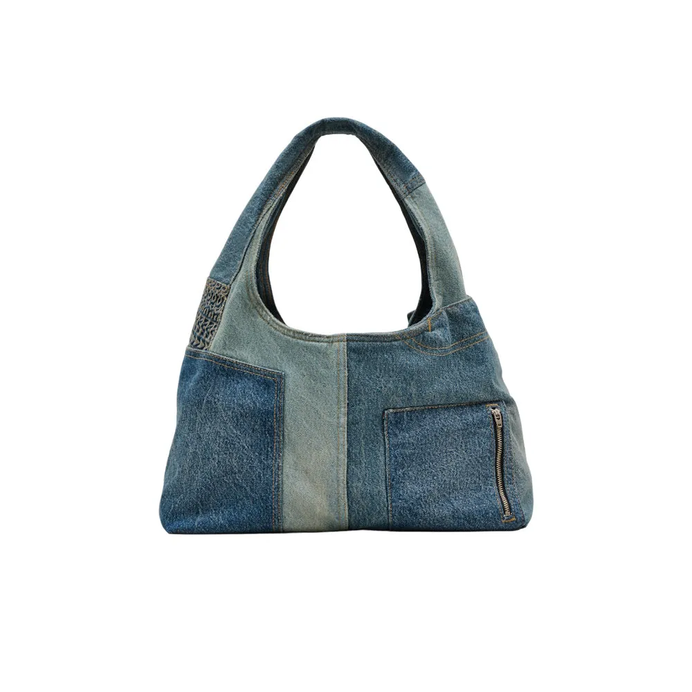 THE DECONSTRUCTED DENIM SACK BAG