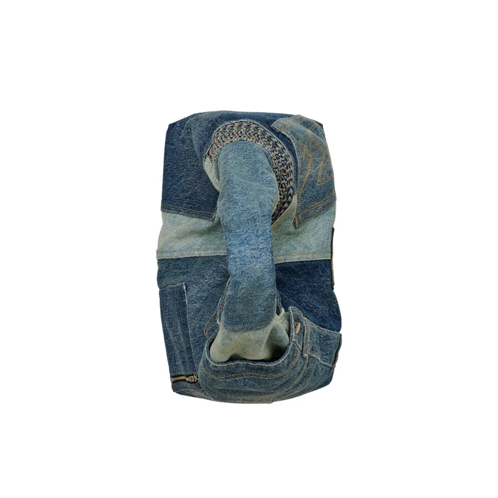 THE DECONSTRUCTED DENIM SACK BAG