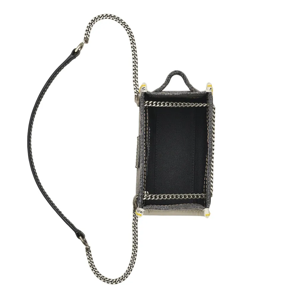 THE DENIM CHAIN CROSSBODY TOTE BAG