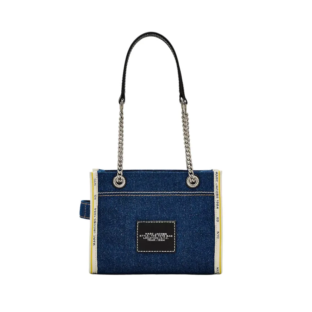 THE DENIM CHAIN SMALL TOTE BAG