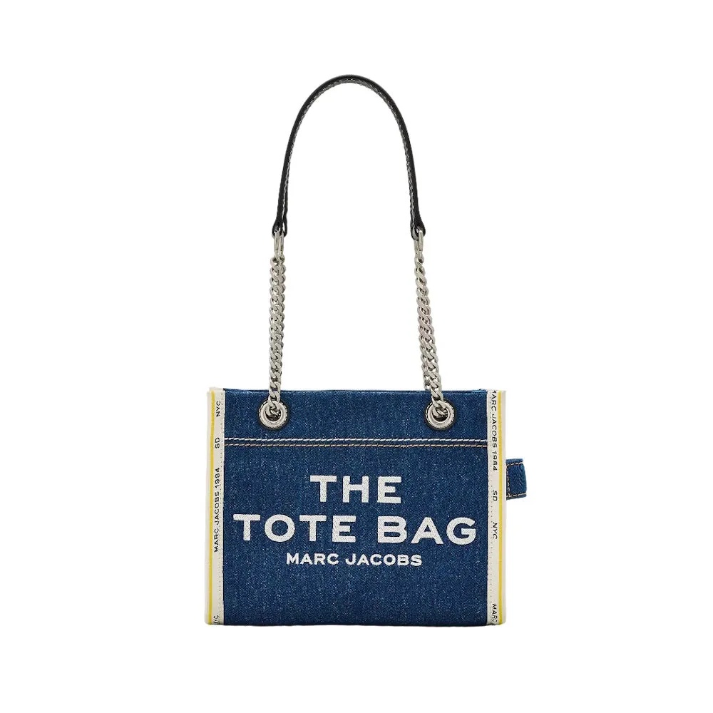 THE DENIM CHAIN SMALL TOTE BAG