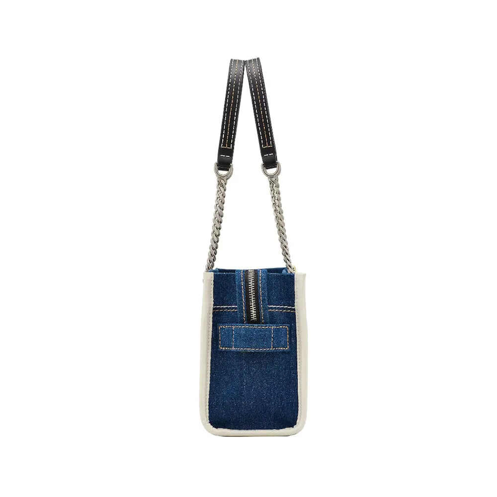 THE DENIM CHAIN SMALL TOTE BAG